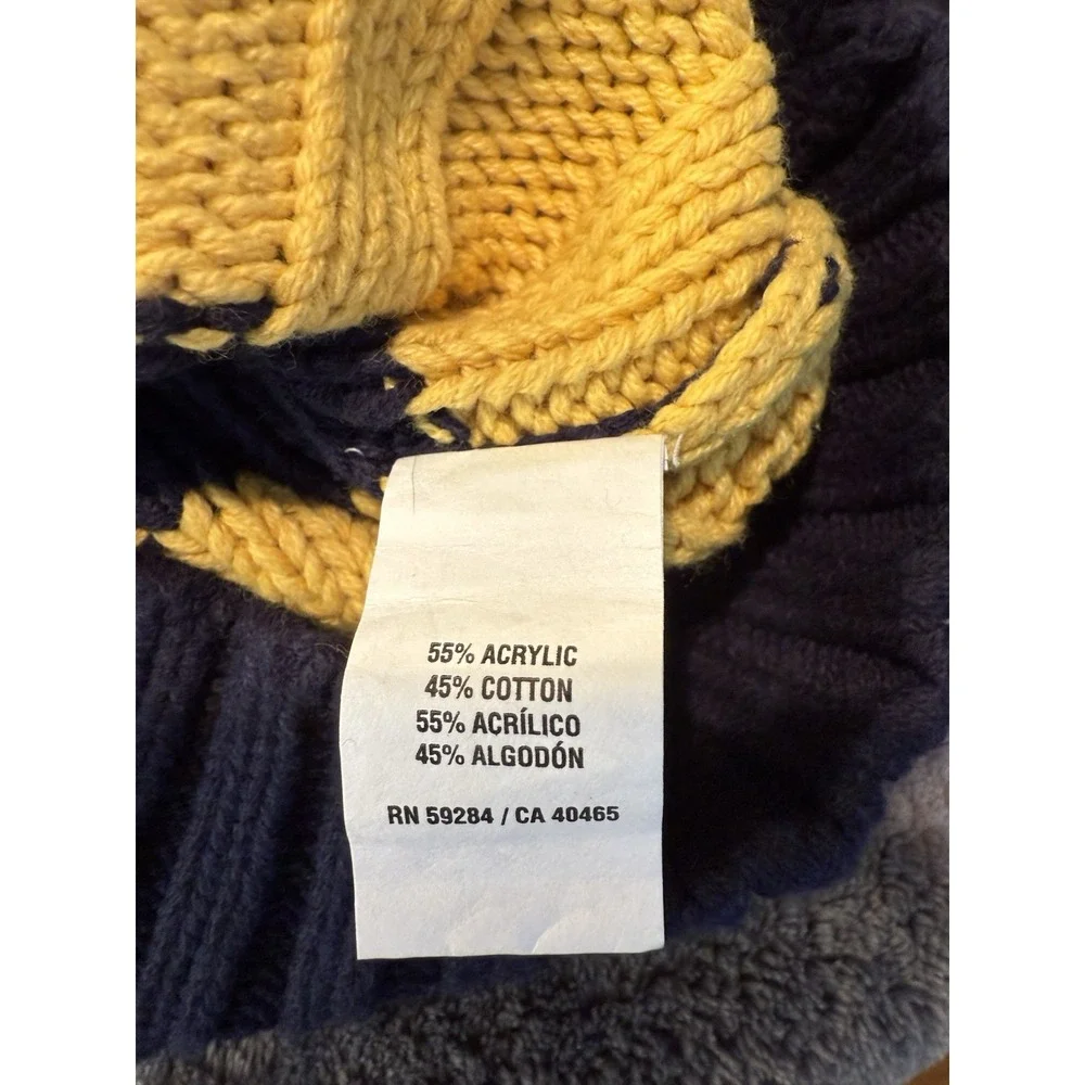 The Childrens Place Cable Knit Sweater  Blue Yellow Striped NWT Med 7‎ / 8